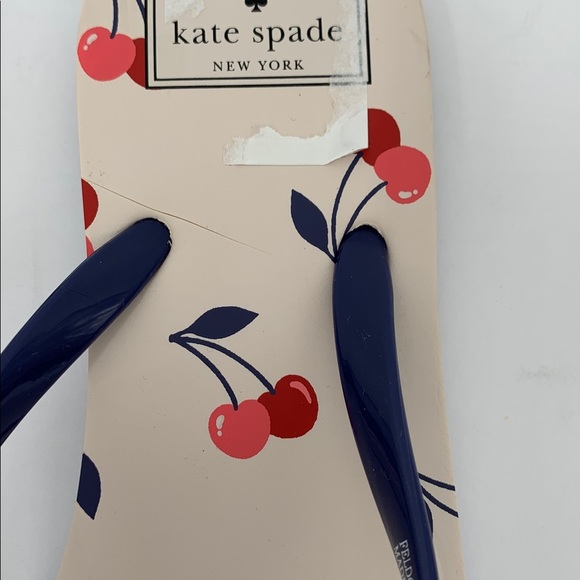Kate Spade Feldon flipflop sandal slide thong flat shoe cherry navy blue new 8 - Picture 5 of 5